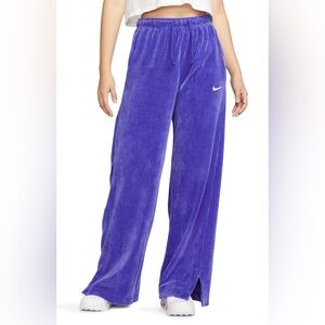Women's Velour Wide-Leg Pants